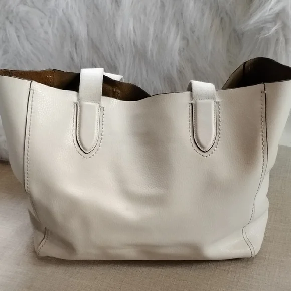 Coach Off-White Leather Tote - Picture 7 of 16